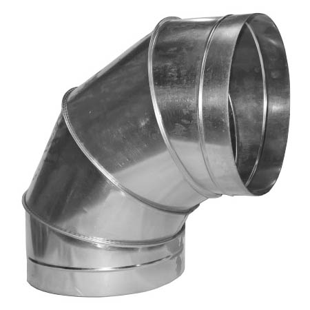 Отвод 90° Ø315 оцинк. сталь