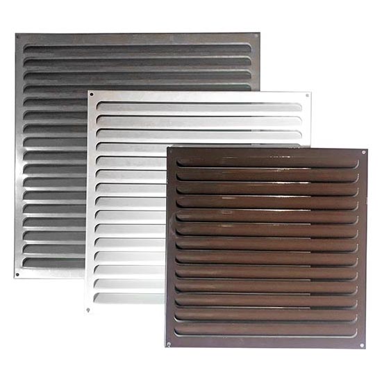 Решетка металлическая накладная РМ 300*300 оцинкованная
