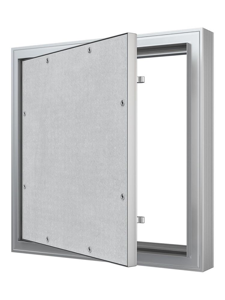Люк ревизионный D Ceramo Comfort 200х400 скрытый монтаж усиленная петля алюминий EVECS