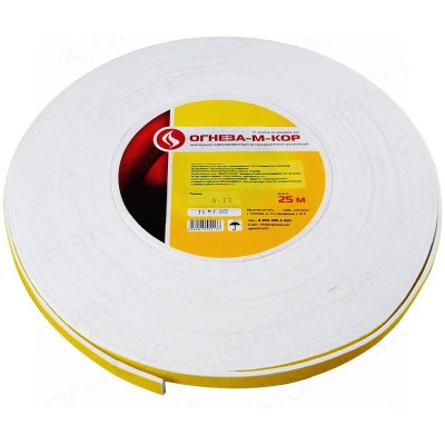 Уплотнитель ОГНЕЗА-М-КОР с клеевым слоем 3×20
